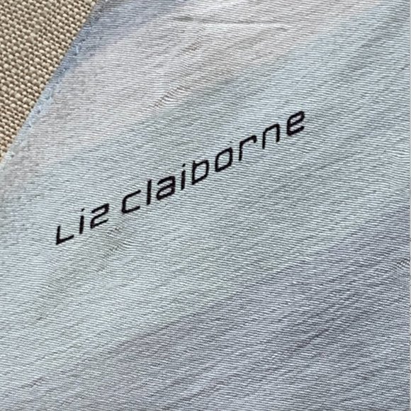 Liz Claiborne 100% Silk Scarf in Blue Tones - Picture 8 of 10